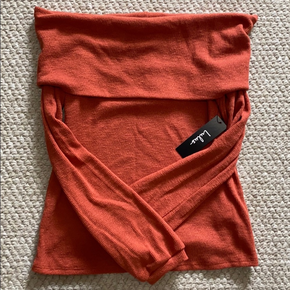 Off the shoulder lightweight sweater